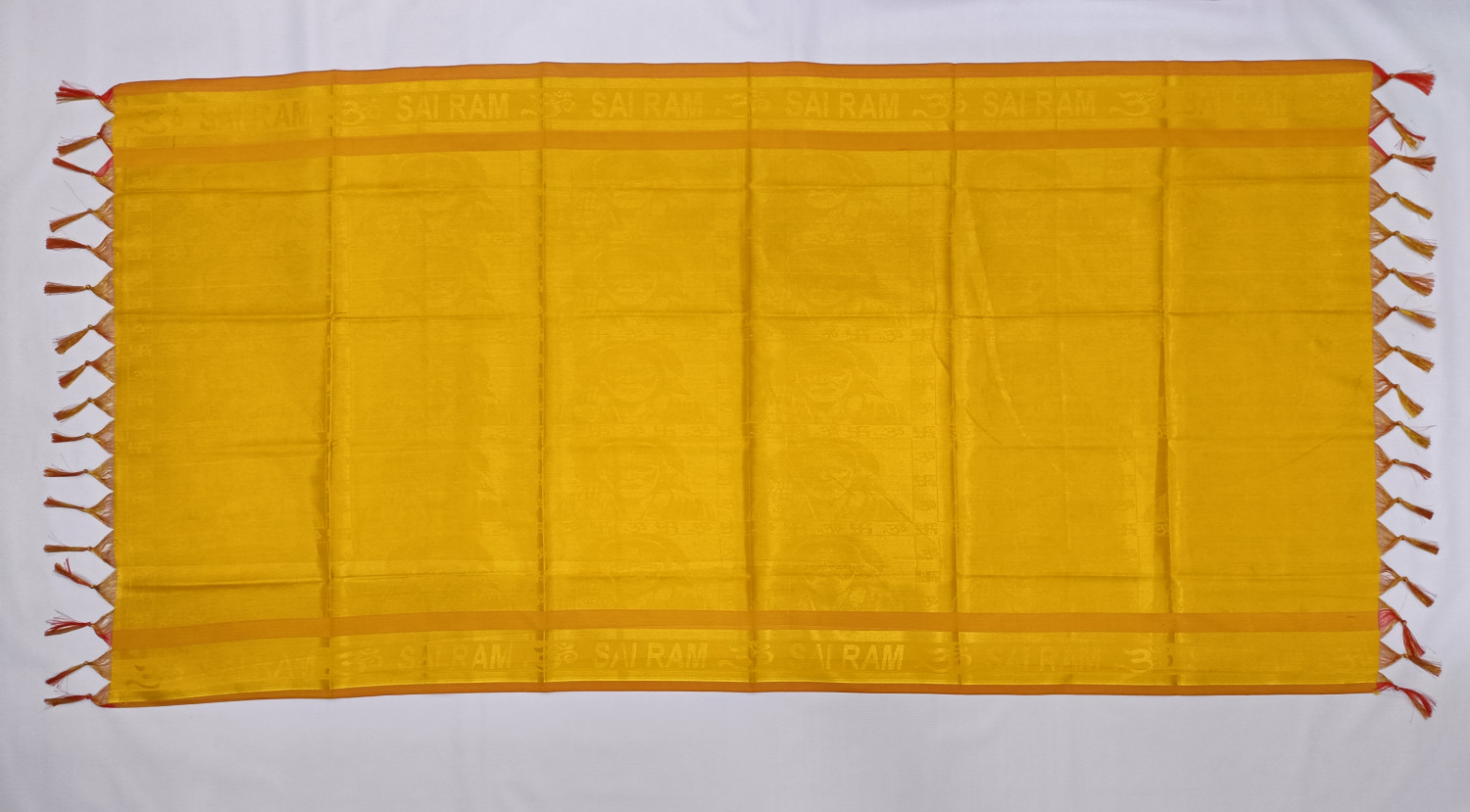 JARI SAI RAM SHAWL  ( YELLOW  )