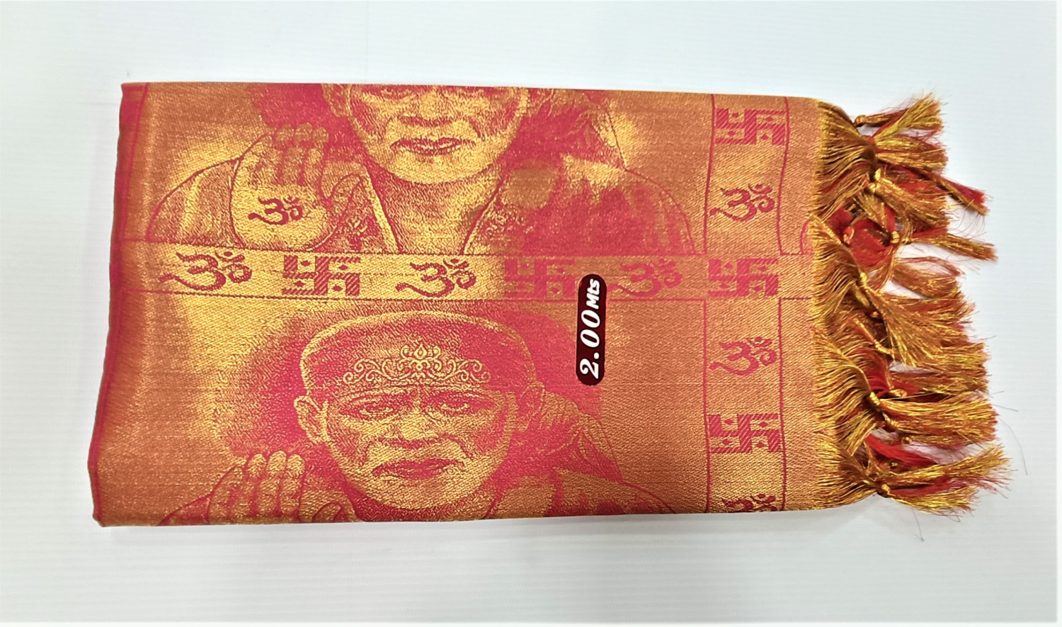 JARI SAI RAM SHAWL  ( RED )