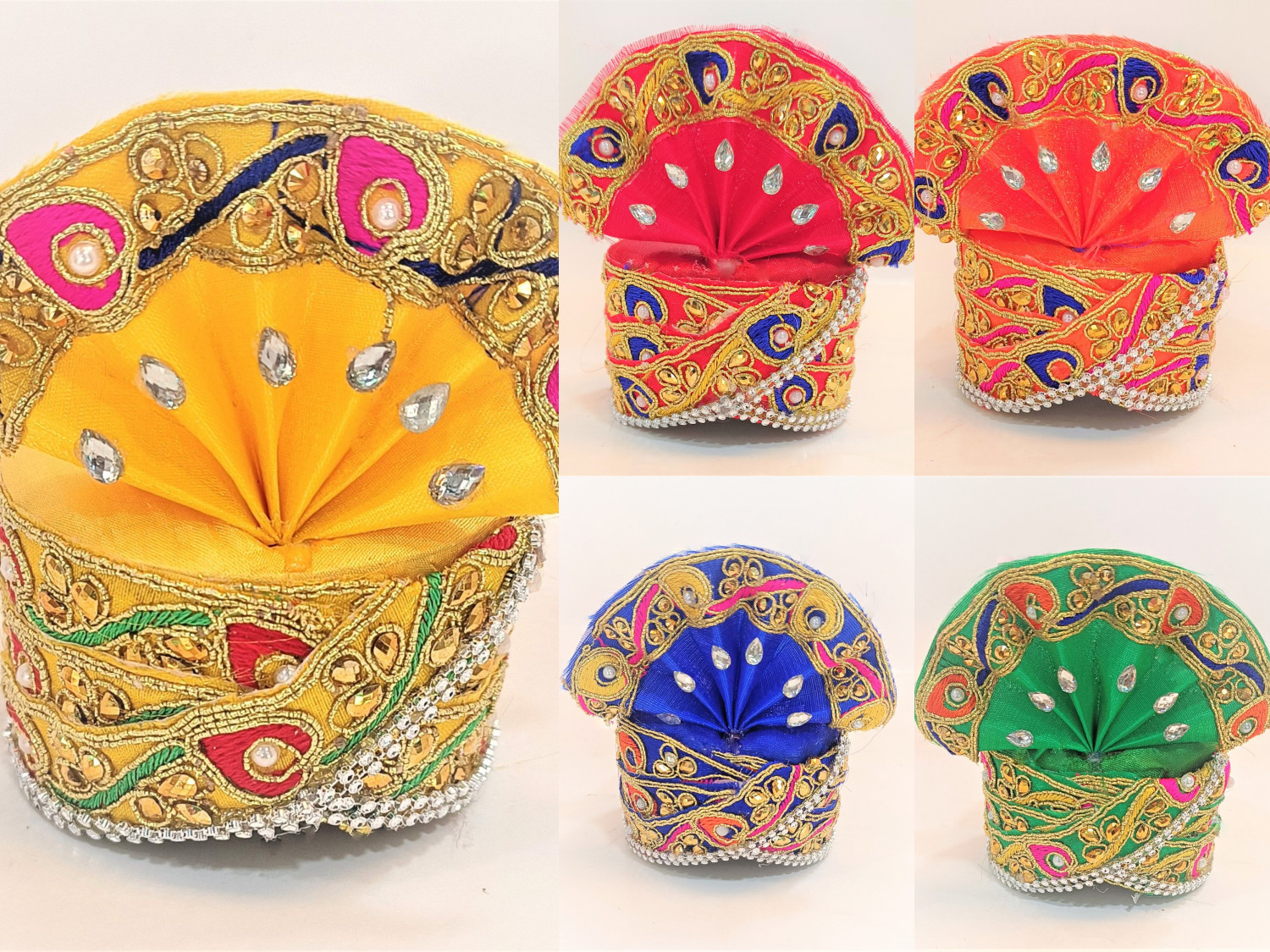 SAI BABA  PAGDI   SIZE 4 A PACK OF 6 PICE(MULTI COLOURS )